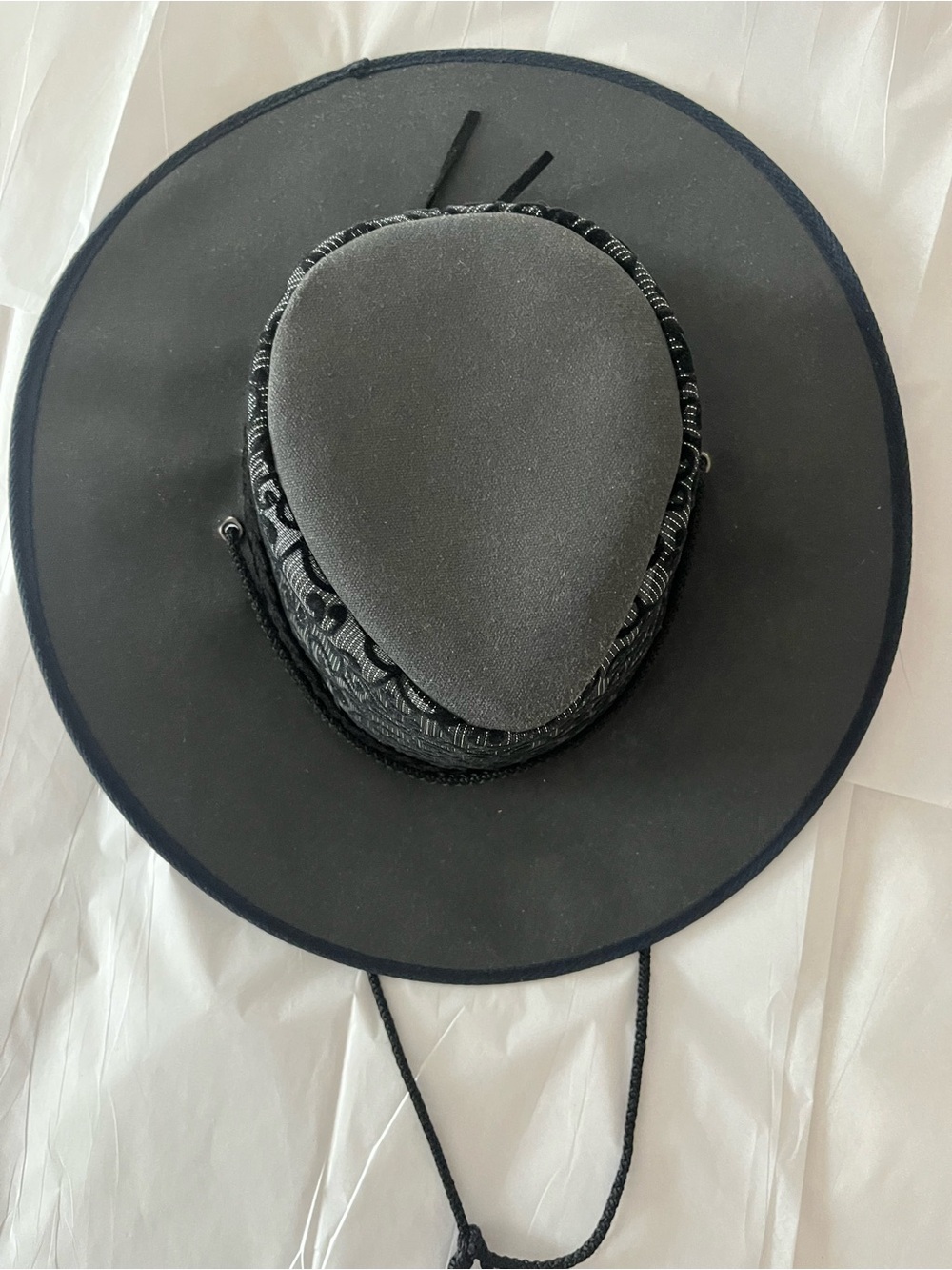 KAKADU TRADERS AUSTRALIA Genuine Australian Hat - Black with Lace-like design
